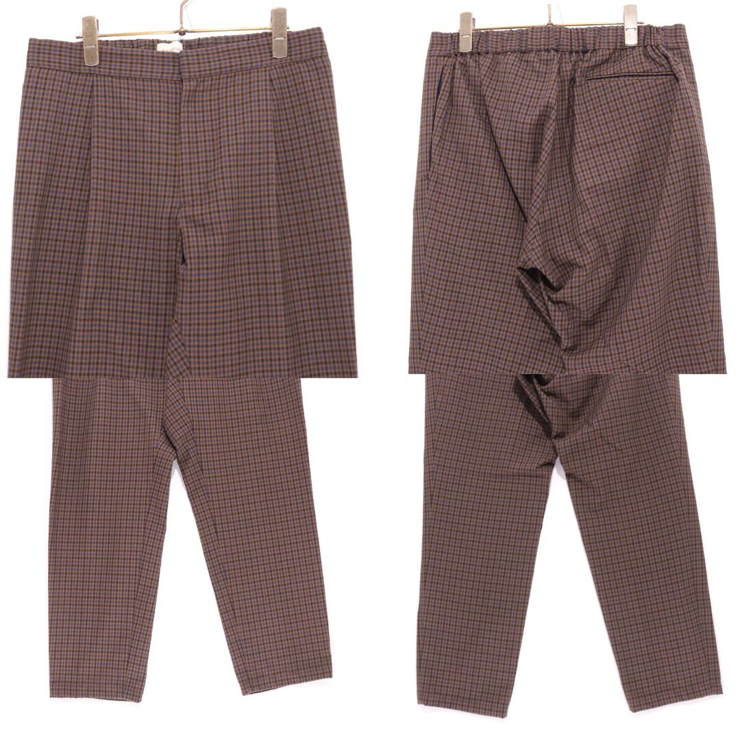 FACTOTUM 22SS Unconstructed Check Brown Blue Jacket Size 48/48