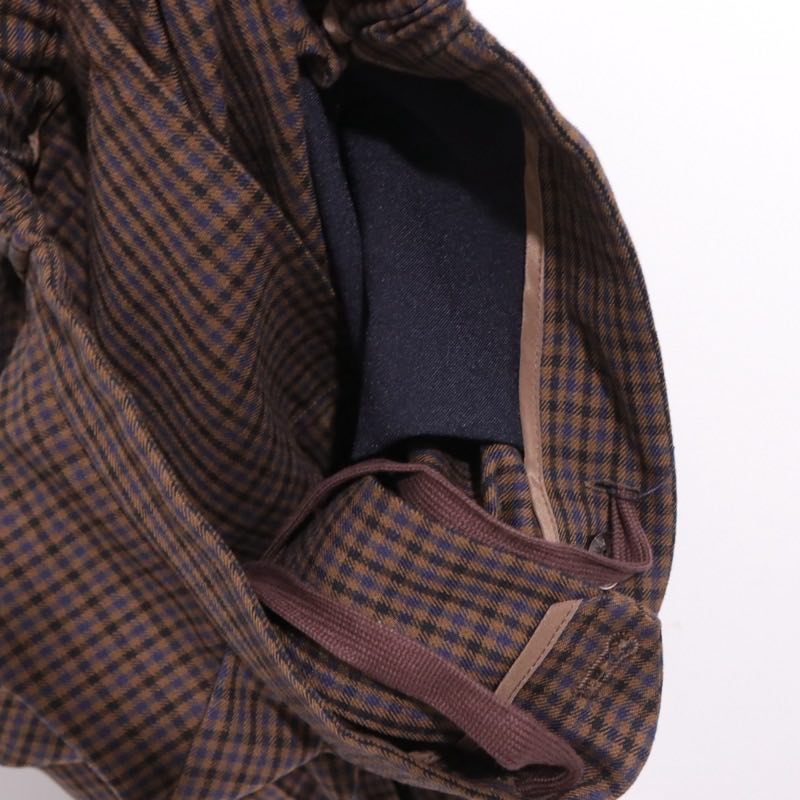 FACTOTUM 22SS Unconstructed Check Brown Blue Jacket Size 48/48