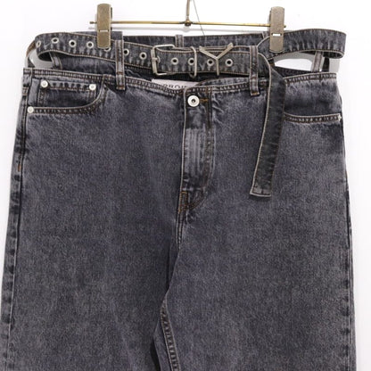 Y/Project Waistbandless Y Belt Black Denim Jeans Size 29