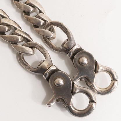 CHROME HEARTS CLASSIC LONG-T 2-Clip Long Silver Wallet Chain