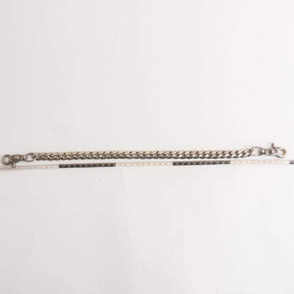 CHROME HEARTS CLASSIC LONG-T 2-Clip Long Silver Wallet Chain
