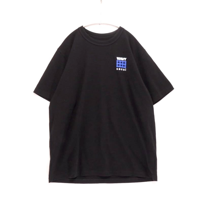sacai 23SS Ghetto Gastro Logo T-Shirt Black Size 5