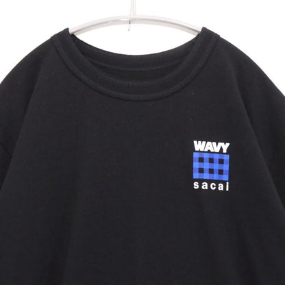 sacai 23SS Ghetto Gastro Logo T-Shirt Black Size 5