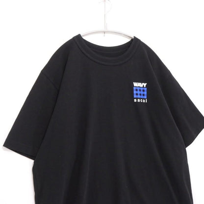 sacai 23SS Ghetto Gastro Logo T-Shirt Black Size 5