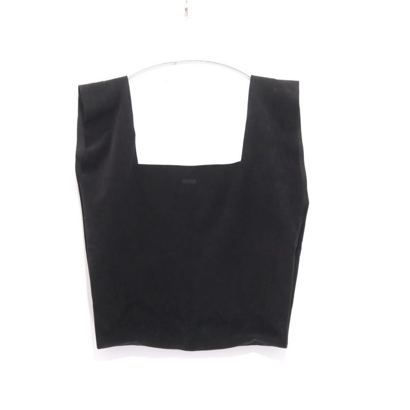 stein 20AW Black Faux Suede Fake Leather Tote Bag Size FREE
