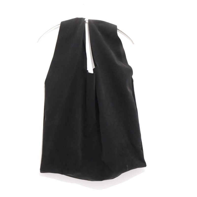 stein 20AW Black Faux Suede Fake Leather Tote Bag Size FREE