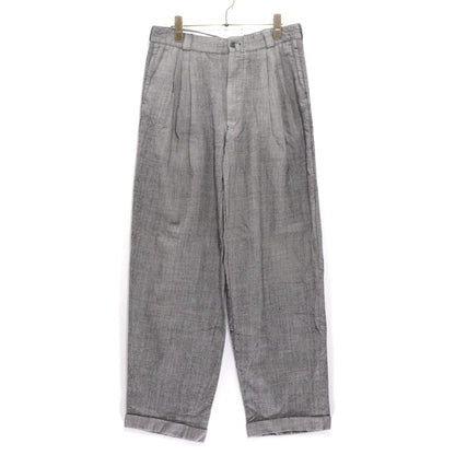 EURO VINTAGE 70s 80s Gray Blue Stripe 3-Pleat Slacks
