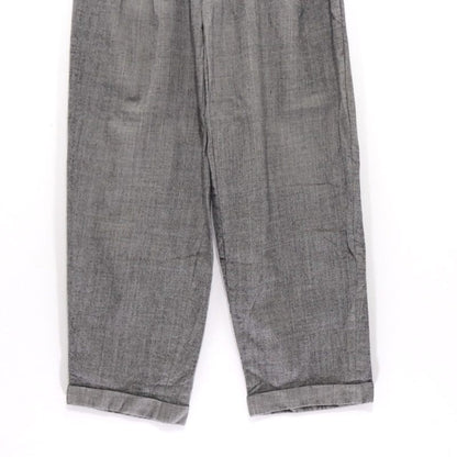 EURO VINTAGE 70s 80s Gray Blue Stripe 3-Pleat Slacks