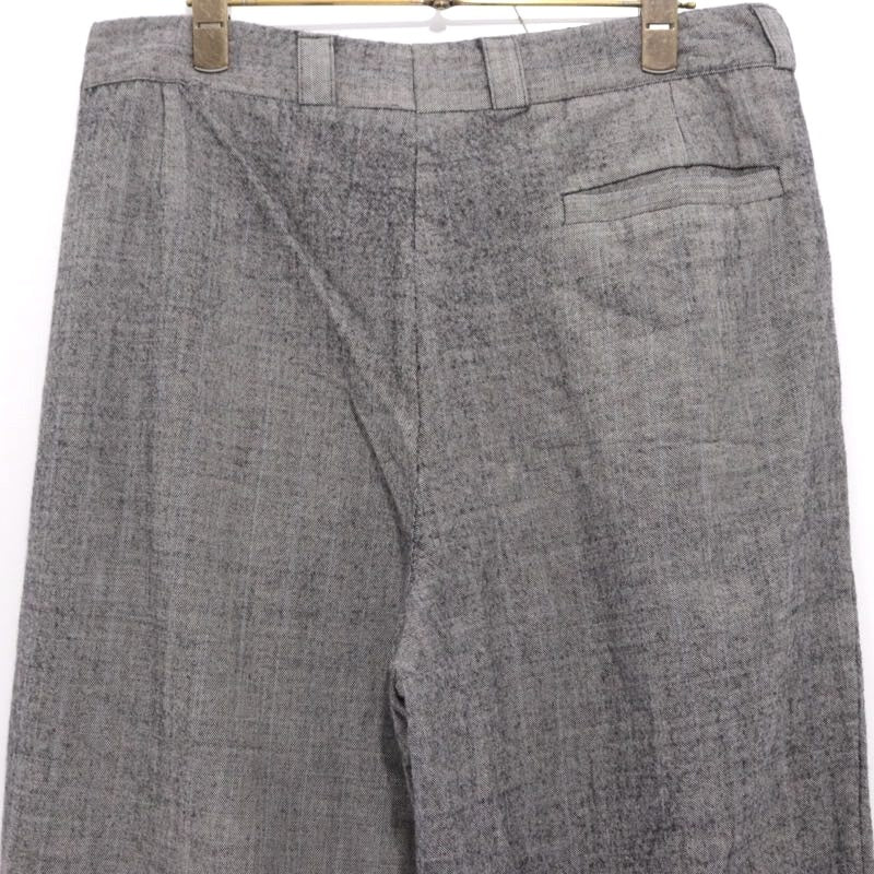 EURO VINTAGE 70s 80s Gray Blue Stripe 3-Pleat Slacks