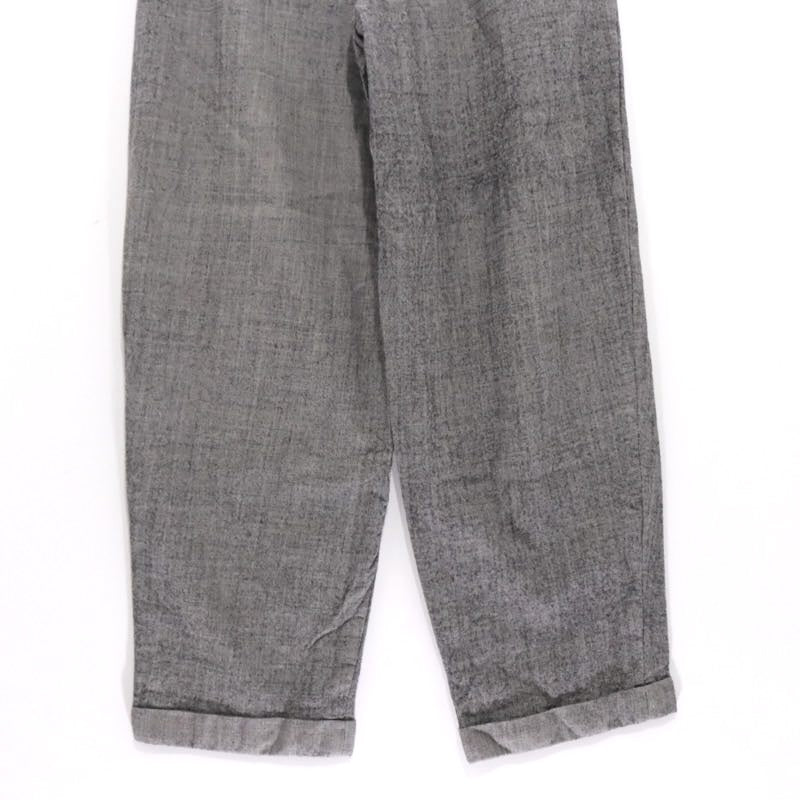 EURO VINTAGE 70s 80s Gray Blue Stripe 3-Pleat Slacks