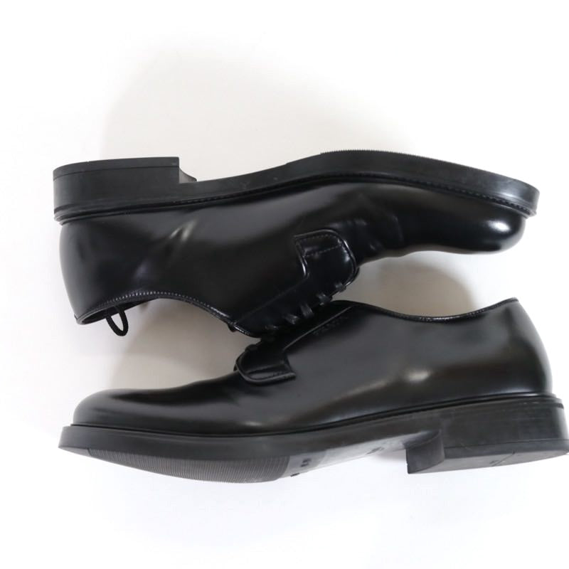 PRADA Black Leather Plain Derby Shoes DNC115 Size 28.0cm