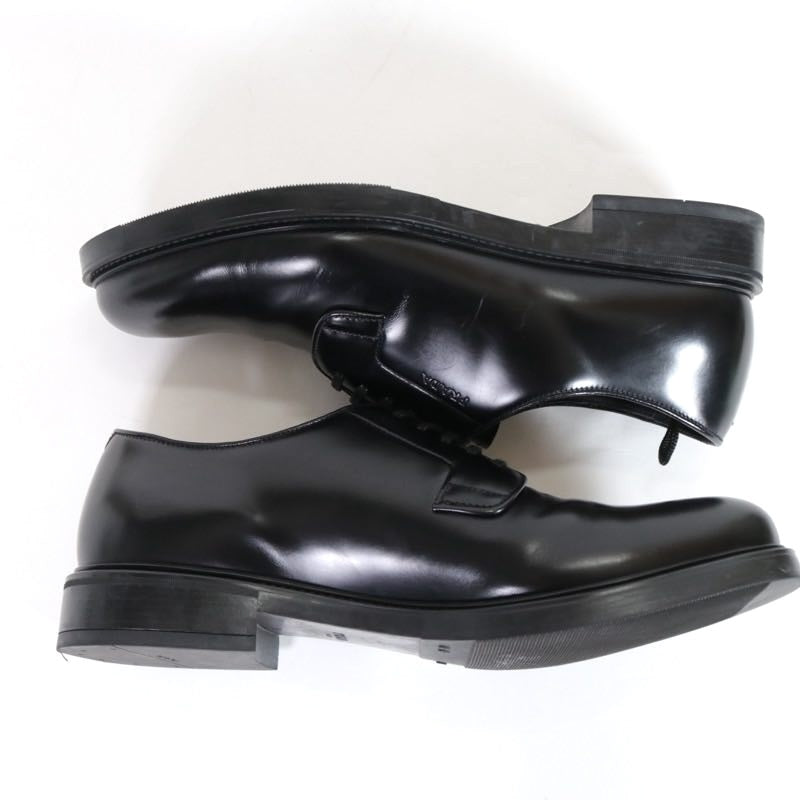 PRADA Black Leather Plain Derby Shoes DNC115 Size 28.0cm