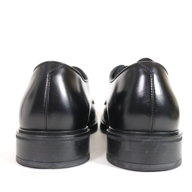 PRADA Black Leather Plain Derby Shoes DNC115 Size 28.0cm