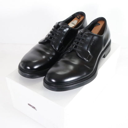 PRADA Black Leather Plain Derby Shoes DNC115 Size 28.0cm