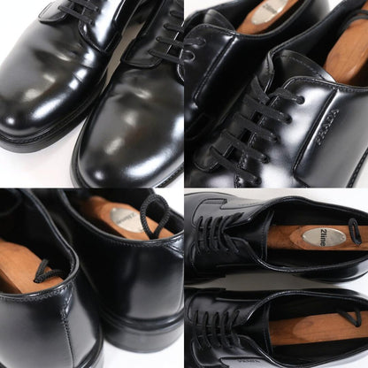 PRADA Black Leather Plain Derby Shoes DNC115 Size 28.0cm