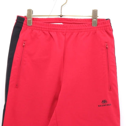 BALENCIAGA 19AW Red Sideline Bonded Track Pants Sweatpants Size 36