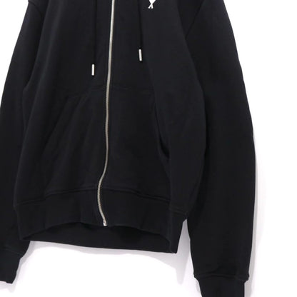 AMI PARIS Ami de Coeur Zipped Hoodie Black Size M
