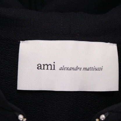 AMI PARIS Ami de Coeur Zipped Hoodie Black Size M