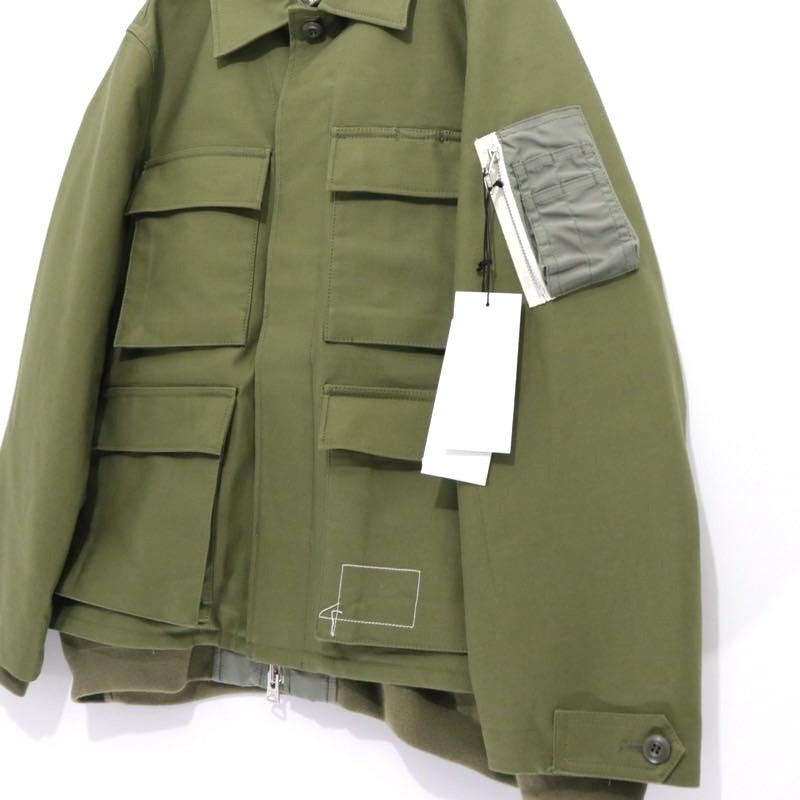 WTAPS 25SS x Sacai Cotton Back Satin Jacket Size 2