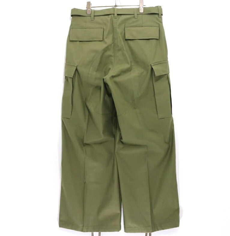 WTAPS x sacai 25SS Cotton Back Satin Pants Khaki Size 3