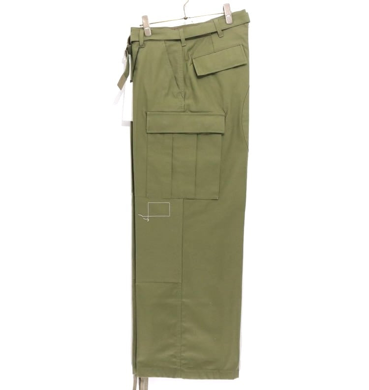 WTAPS x sacai 25SS Cotton Back Satin Pants Khaki Size 3
