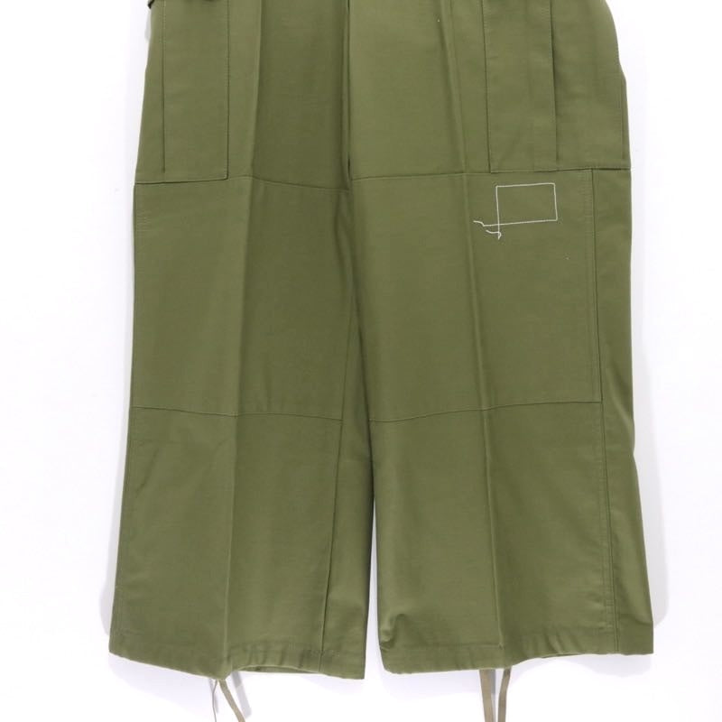 WTAPS x sacai 25SS Cotton Back Satin Pants Khaki Size 3
