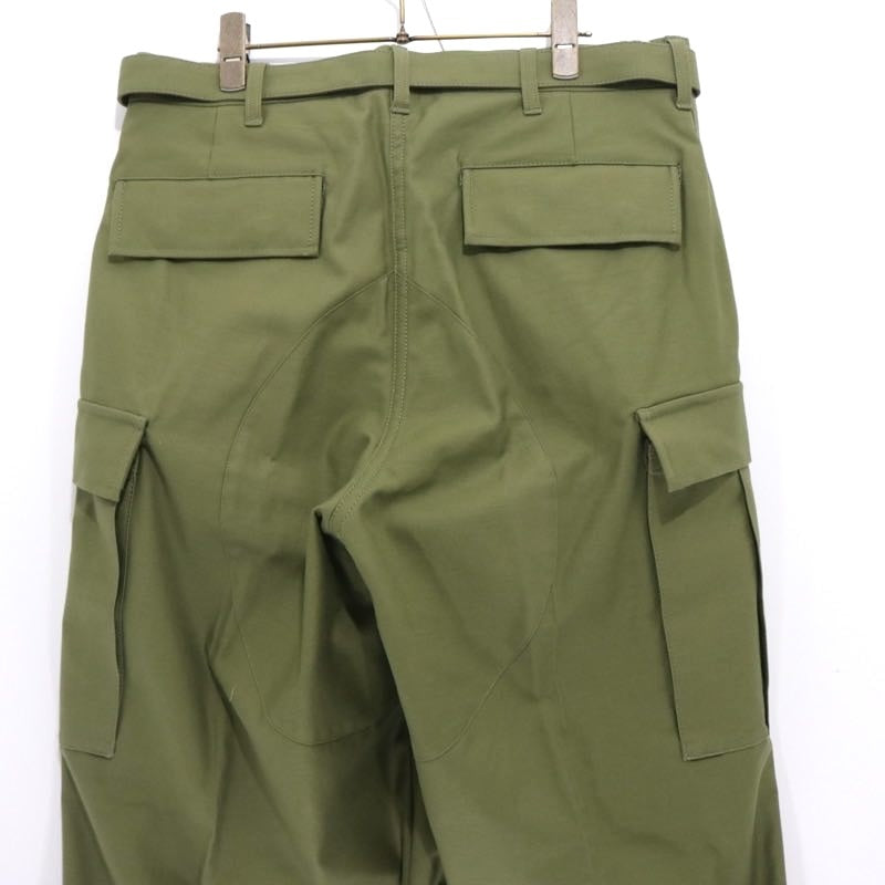 WTAPS x sacai 25SS Cotton Back Satin Pants Khaki Size 3