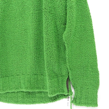 Sacai Inside-Out Destroyed Cotton Knit Sweater Green Size 3