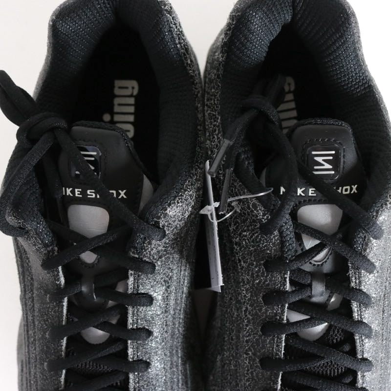 NIKE 26SS Shox R4 Distressed Sneakers Black Size 30cm