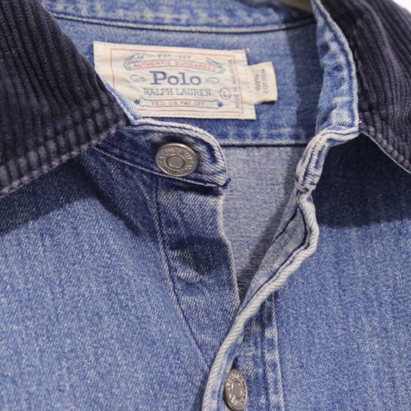 Polo Ralph Lauren 90s Authentic Dungarees Shirt L Size L