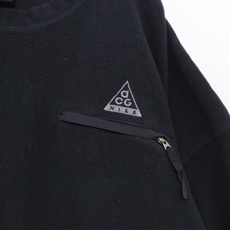 NIKE ACG 90s Fleece Crewneck Sweatshirt Black Size L