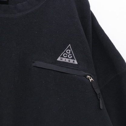 NIKE ACG 90s Fleece Crewneck Sweatshirt Black Size L
