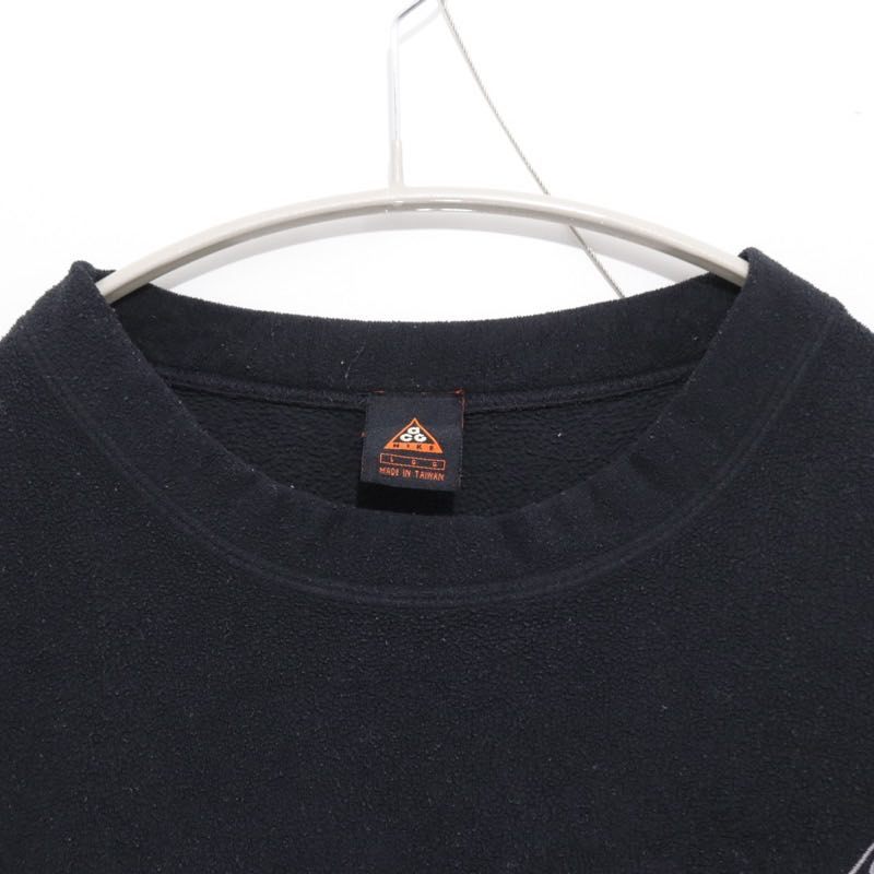NIKE ACG 90s Fleece Crewneck Sweatshirt Black Size L