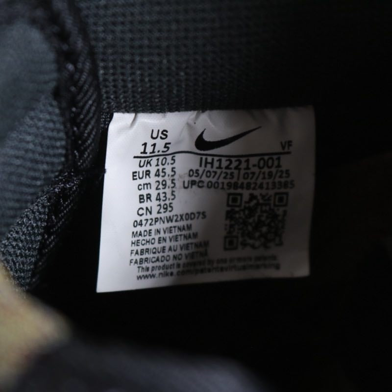 NIKE 25FW Air Force 1 07 Low Sneakers Black Size 29.5cm