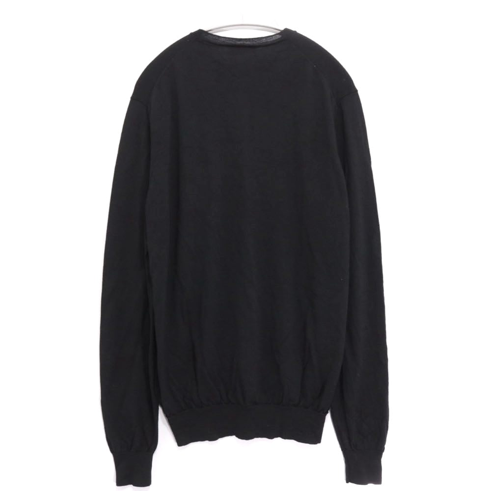 PRADA 23AW High Gauge Wool Crewneck Sweater Black Size 50