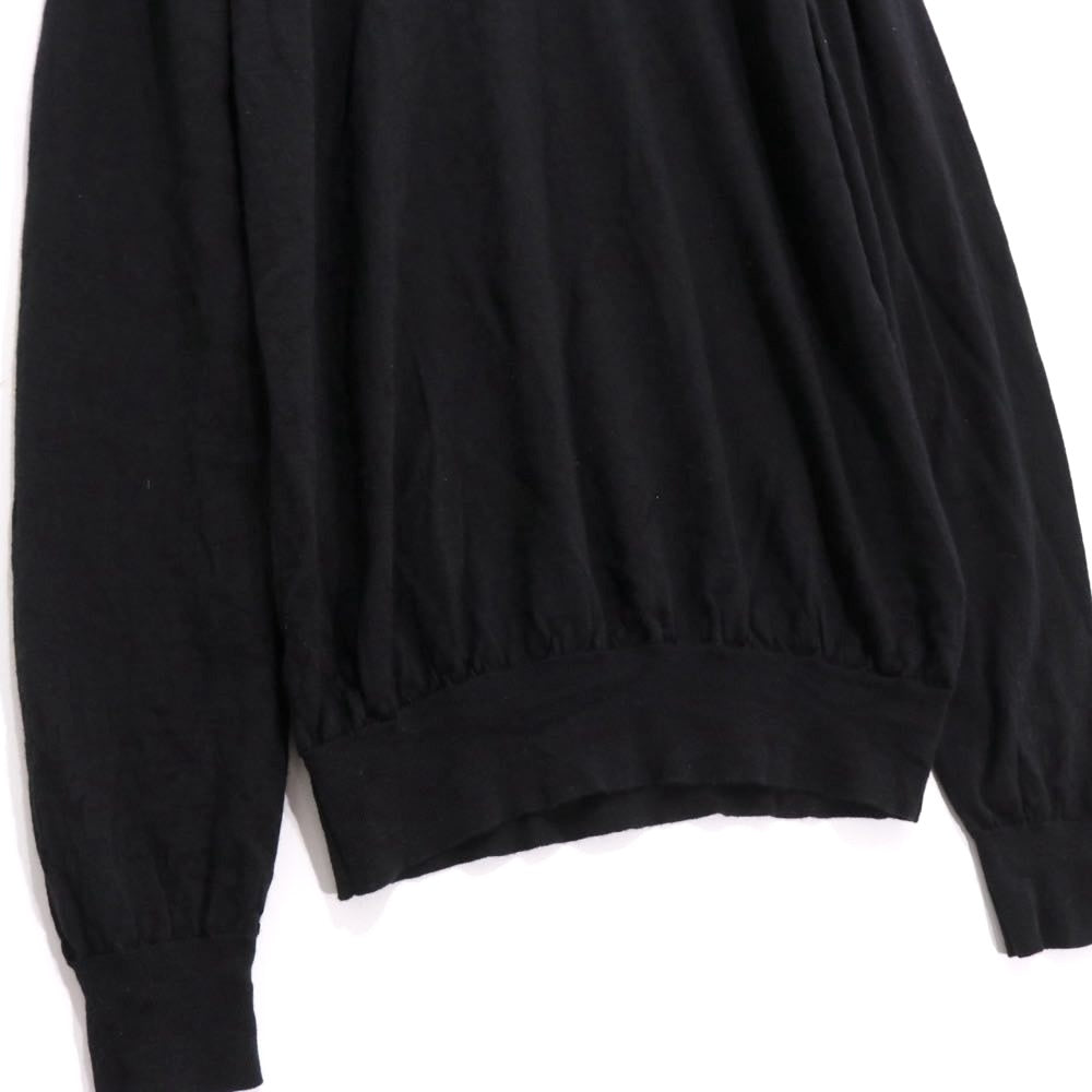 PRADA 23AW High Gauge Wool Crewneck Sweater Black Size 50