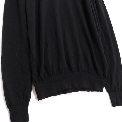 PRADA 23AW High Gauge Wool Crewneck Sweater Black Size 50