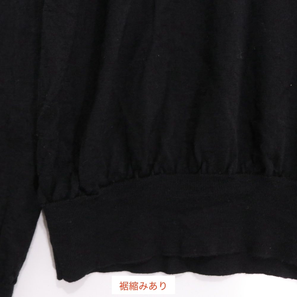 PRADA 23AW High Gauge Wool Crewneck Sweater Black Size 50