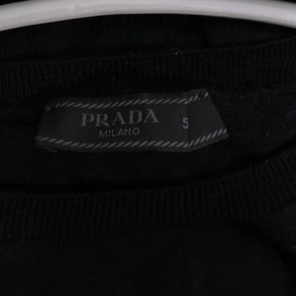 PRADA 23AW High Gauge Wool Crewneck Sweater Black Size 50