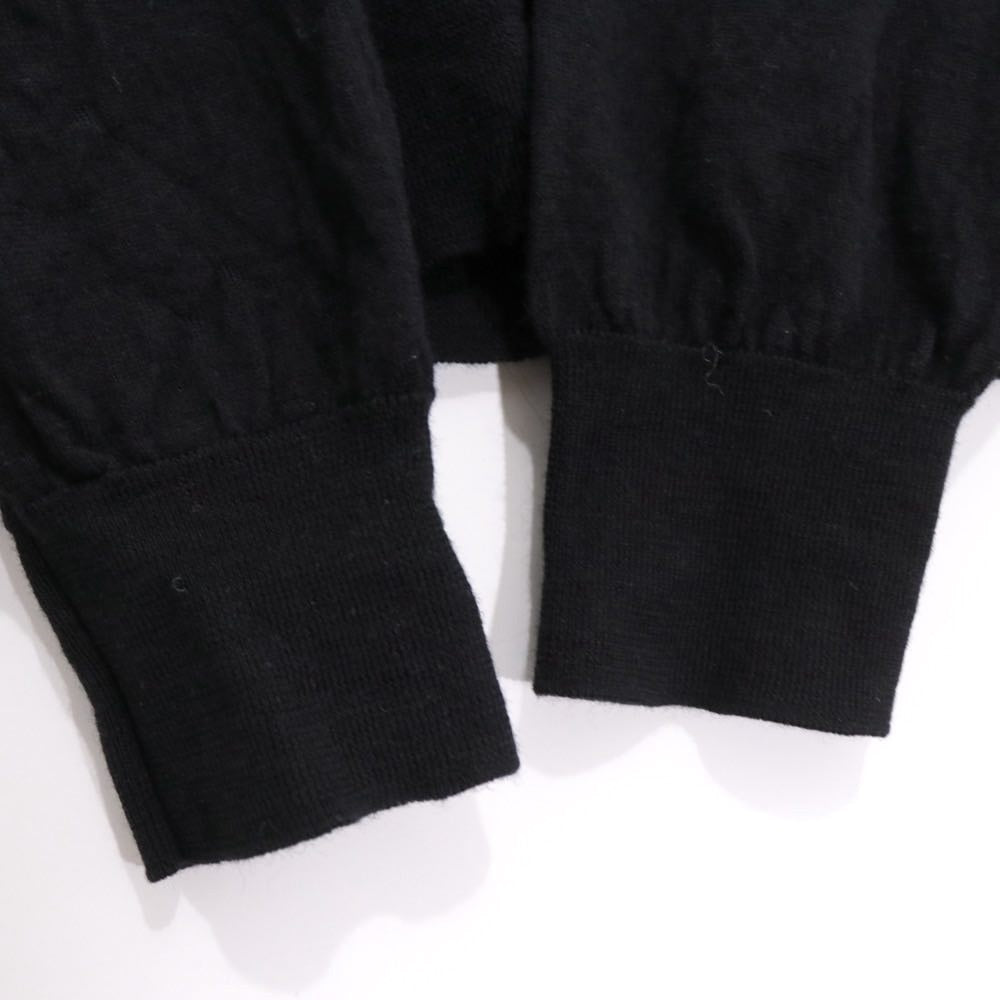 PRADA 23AW High Gauge Wool Crewneck Sweater Black Size 50