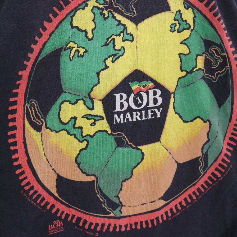 LIQUID BLUE 90s Bob Marley Soccer T-Shirt Black Size XL