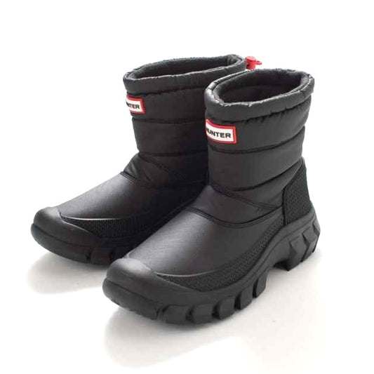 HUNTER Intrepid Insulated Short Snow Boots Black Size 23.0CM