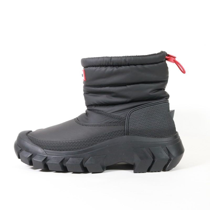 HUNTER Intrepid Insulated Short Snow Boots Black Size 23.0CM