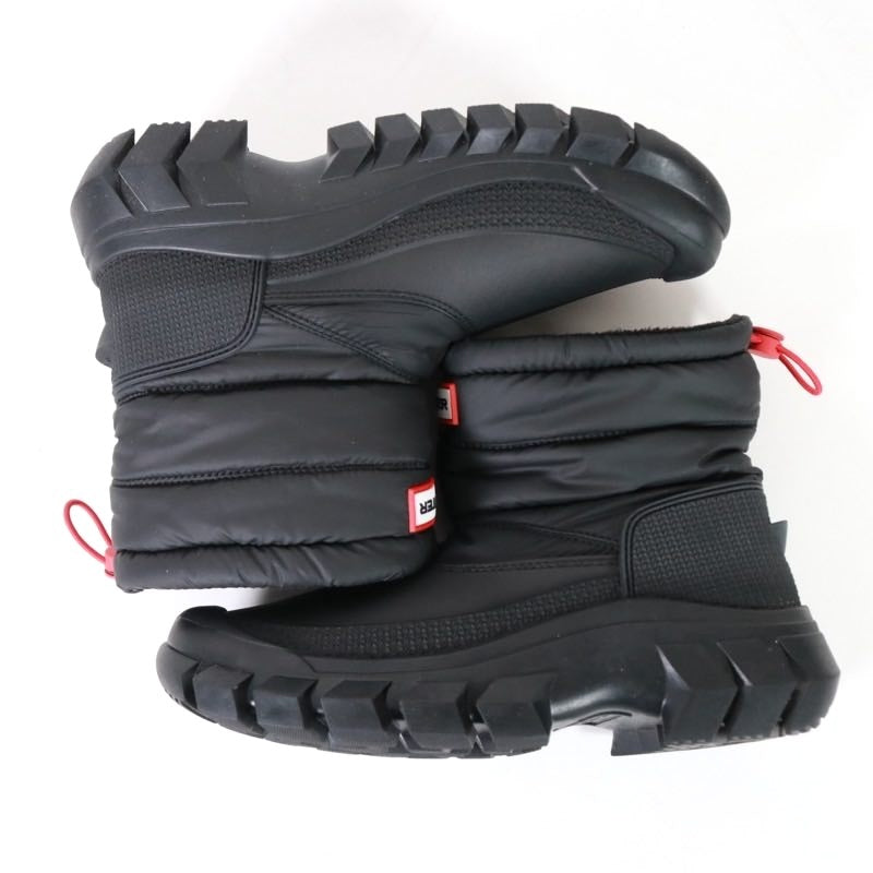 HUNTER Intrepid Insulated Short Snow Boots Black Size 23.0CM