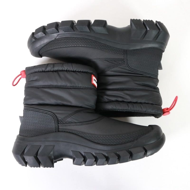 HUNTER Intrepid Insulated Short Snow Boots Black Size 23.0CM