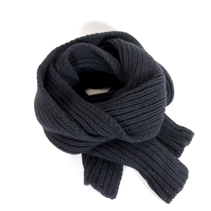 Baserange 23AW Recycled Wool Rib Knit Scarf Black Size ONE