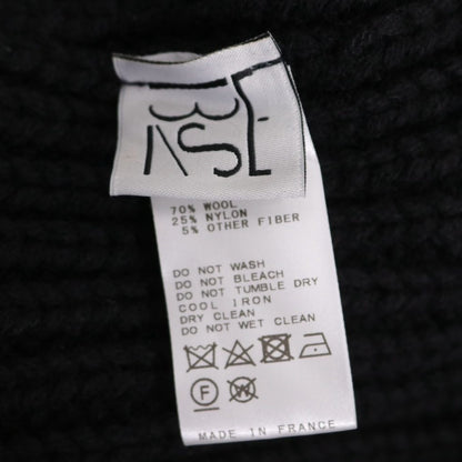 Baserange 23AW Recycled Wool Rib Knit Scarf Black Size ONE