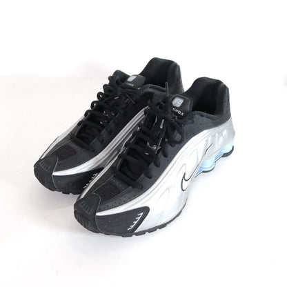NIKE SHOX R4 Metallic Silver Black Sneakers Size 27.5cm