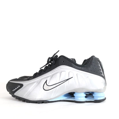 NIKE SHOX R4 Metallic Silver Black Sneakers Size 27.5cm