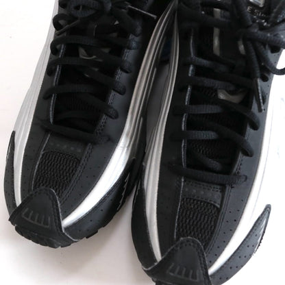 NIKE SHOX R4 Metallic Silver Black Sneakers Size 27.5cm